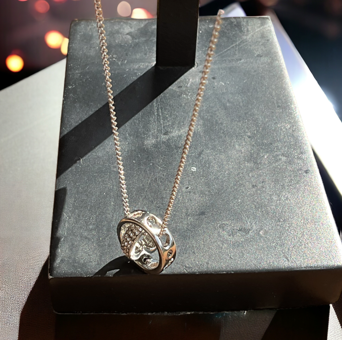Heart Sparkle inside Ring pendant Necklace | Zander Fairweather
